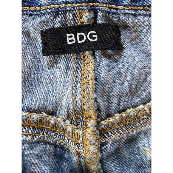 BDG Shorts Urban Outfitters Demin Jean Size 27 Stretch Blue Jeans Roll Up Cuffs - Picture 6 of 12